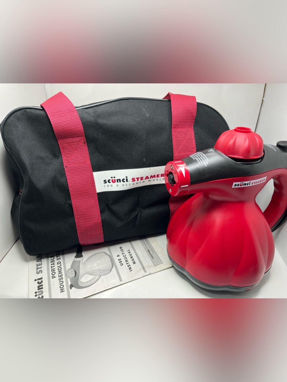 SCUNCI Steamer SS-1000 Portable Household Steam Cleaner Accessories & Bag TESTED